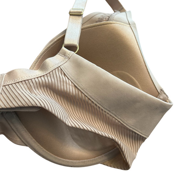 Third Love Shadow Stripe Plunge Bra Size 36D Nude Beige Underwire Support - Picture 5 of 10